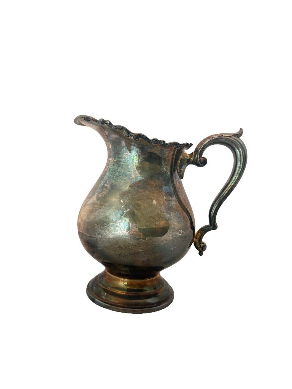 Wallace Silverplated Ornate Scroll Handle Water Pitcher Silverplate Collectible